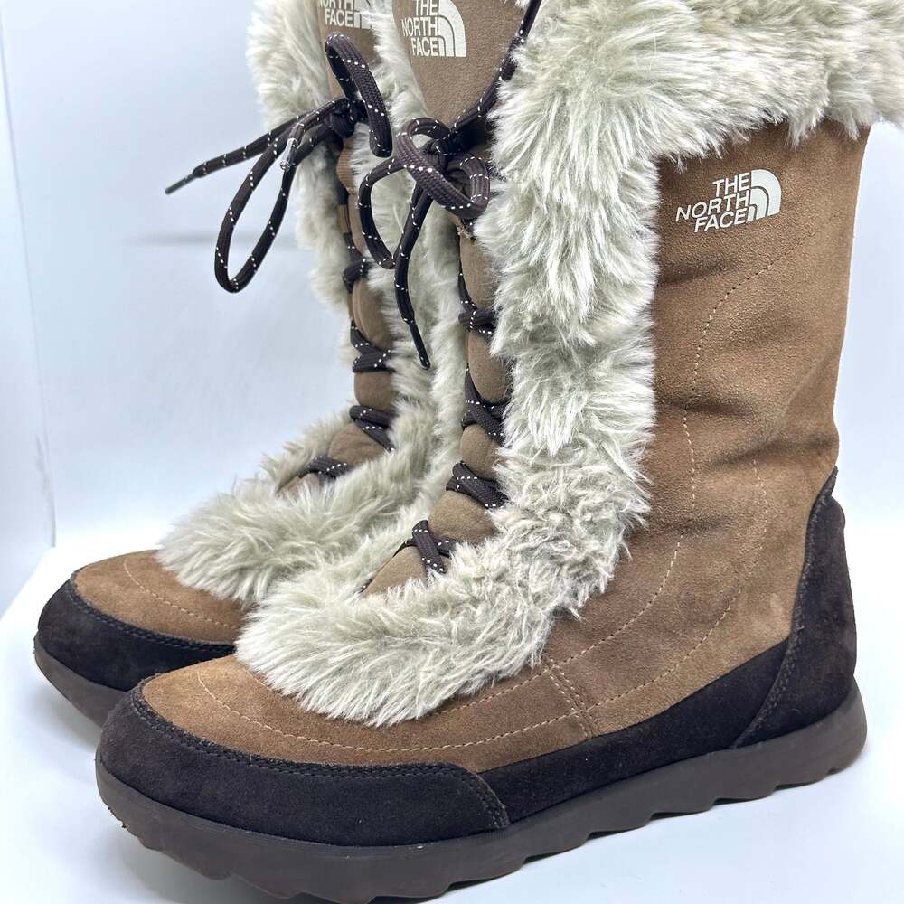 The North Face Women's Nuptse Faux Fur Snow Boots - Picture 2 of 9
